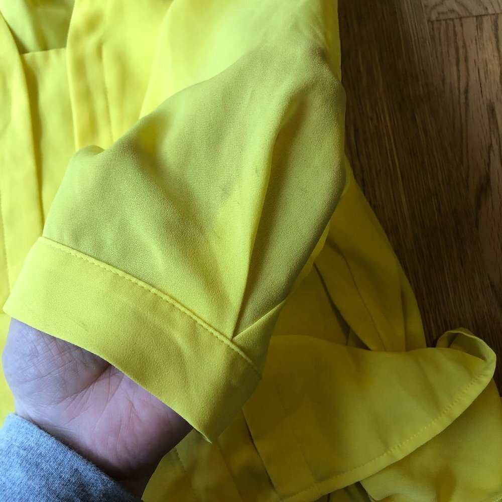 Oasis Yellow Blouse Size 10/36 - Picture 11 of 11